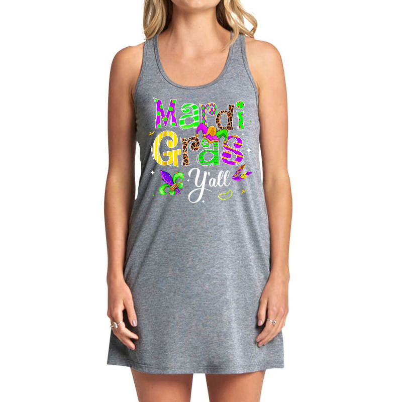 Happy Mardi Gras Y'all Party Parade New Orleans 2023 T Shirt Tank Dress by kaykemyjoa | Artistshot