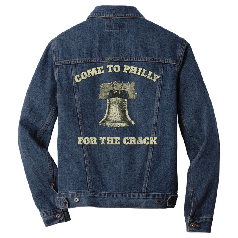 Come To Philly For The Crack Men Denim Jacket | Artistshot