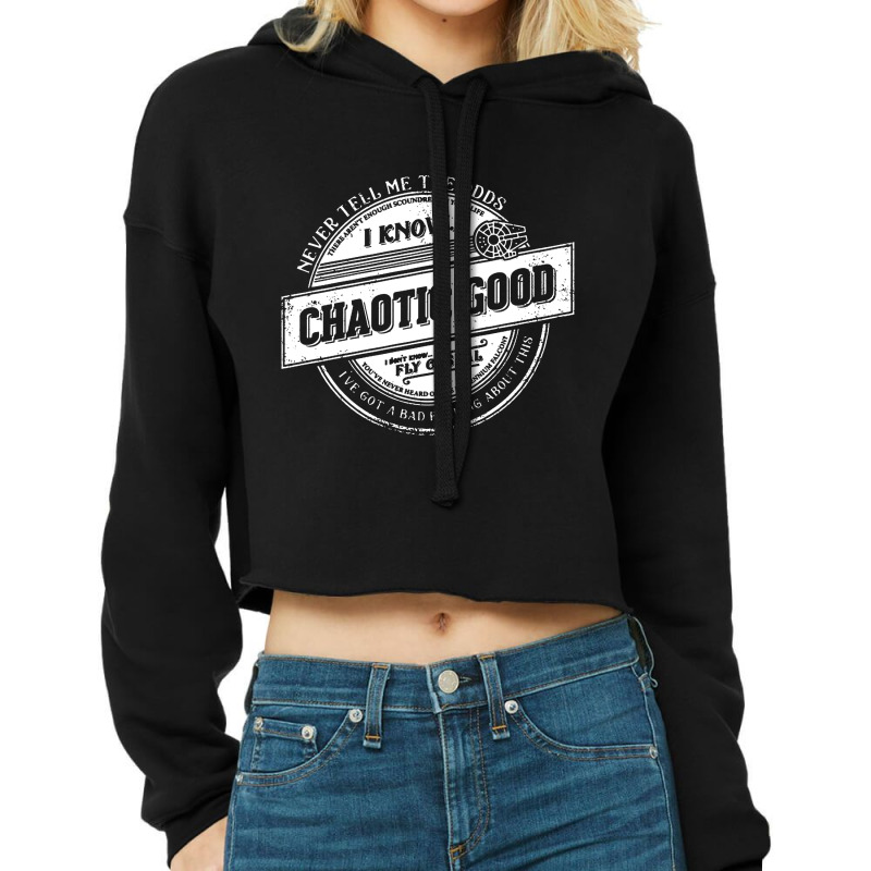 Chaotic Good Cropped Hoodie by Pinkbubbles | Artistshot