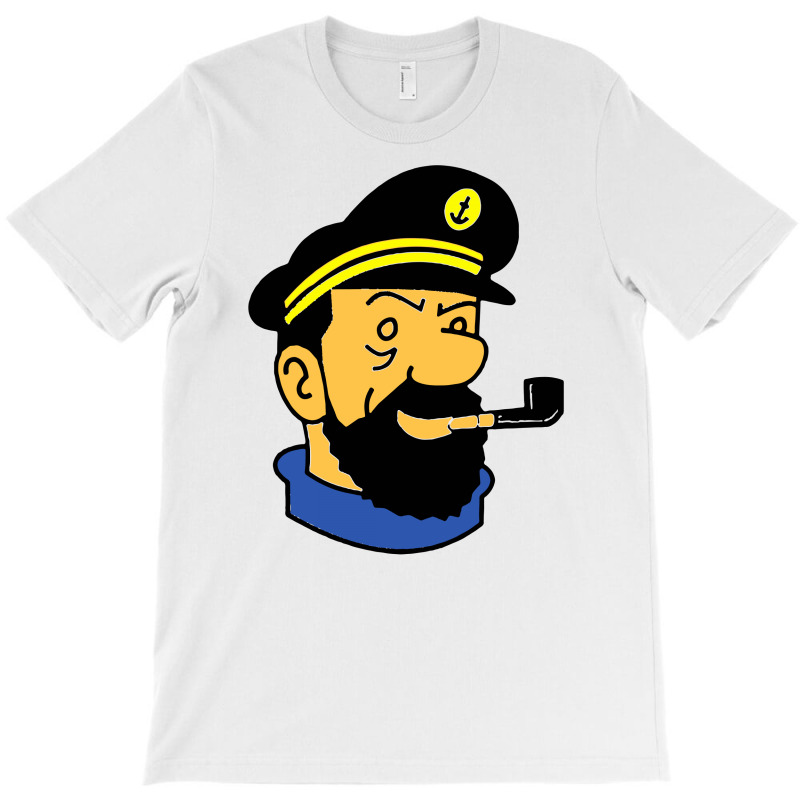 Custom Captain Haddock Cartoon Comic T-shirt By Art - Artistshot