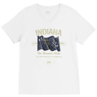 Indiana Hoosiers 1816 V-neck Tee | Artistshot