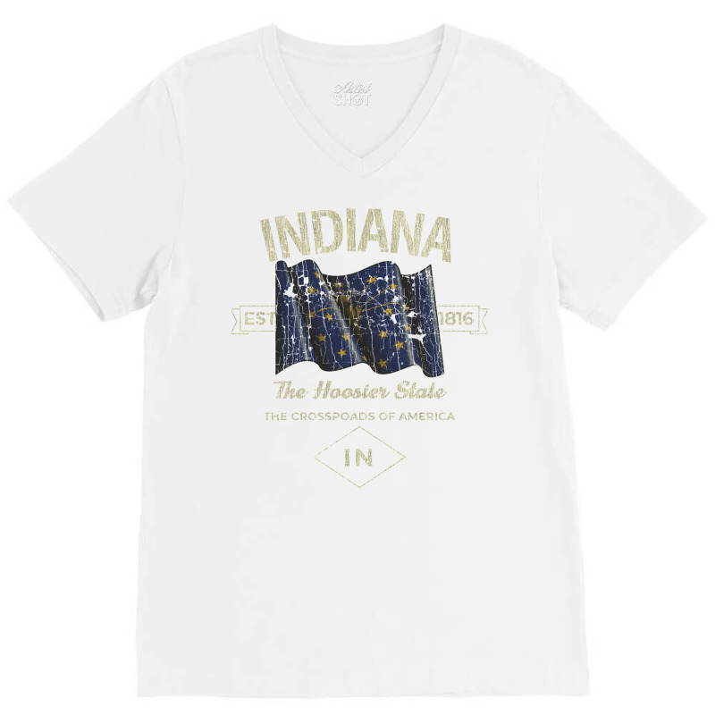 Indiana Hoosiers 1816 V-neck Tee | Artistshot