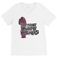 Purple Hornies V-neck Tee | Artistshot