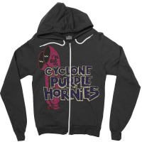 Purple Hornies Zipper Hoodie | Artistshot