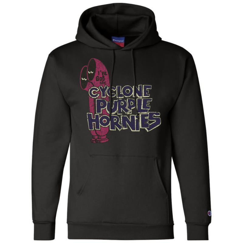 Purple Hornies Champion Hoodie by kiwakgbarenv | Artistshot