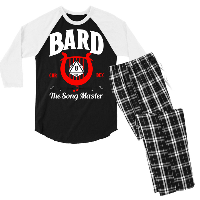 D&d Character Class Bard Men's 3/4 Sleeve Pajama Set | Artistshot