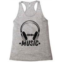 Funny Vintage Retro Headphones Electronic Music Lover Dj T Shirt Racerback Tank | Artistshot