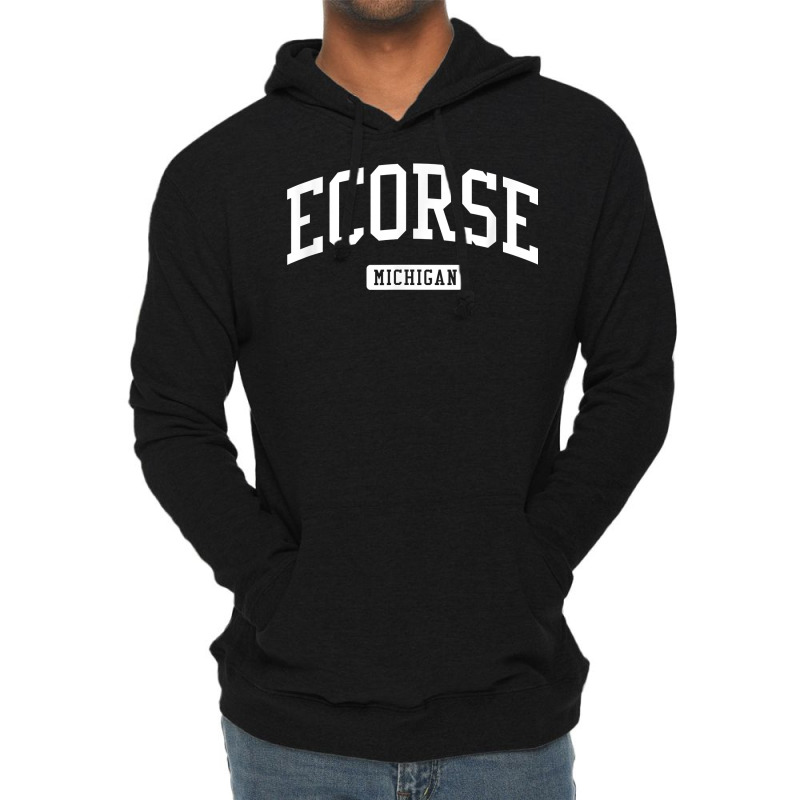 Ecorse Michigan Mi Vintage Athletic Sports Design T Shirt Lightweight Hoodie | Artistshot