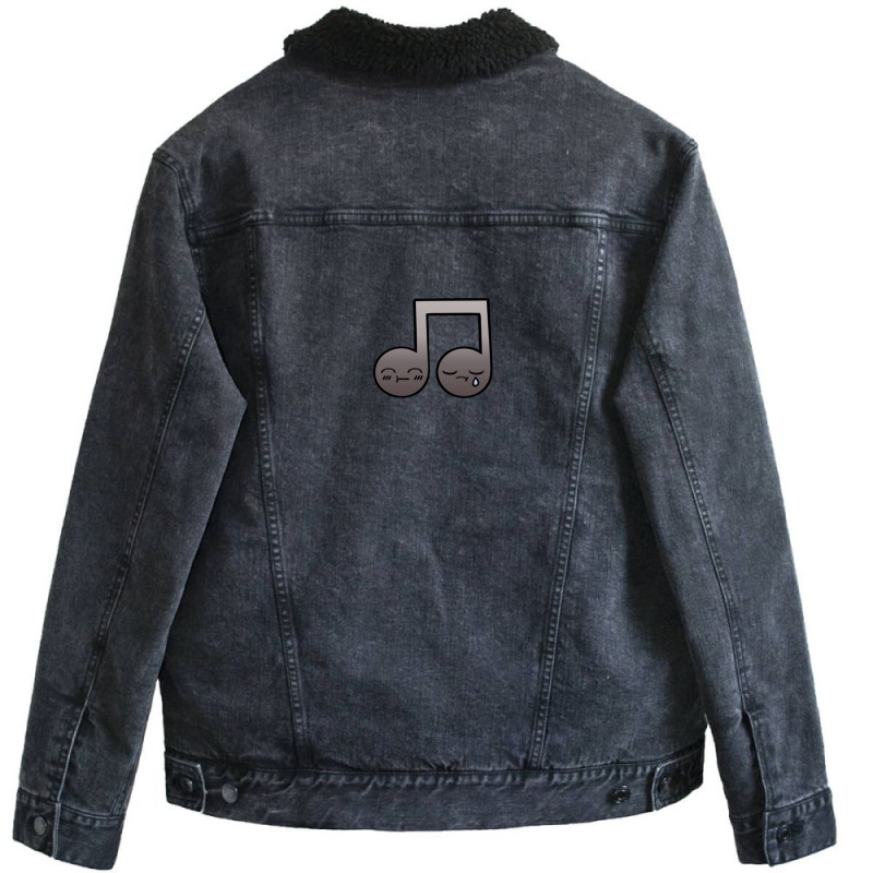 Music Notes Cartoon Unisex Sherpa-Lined Denim Jacket by PatrickDougherty | Artistshot