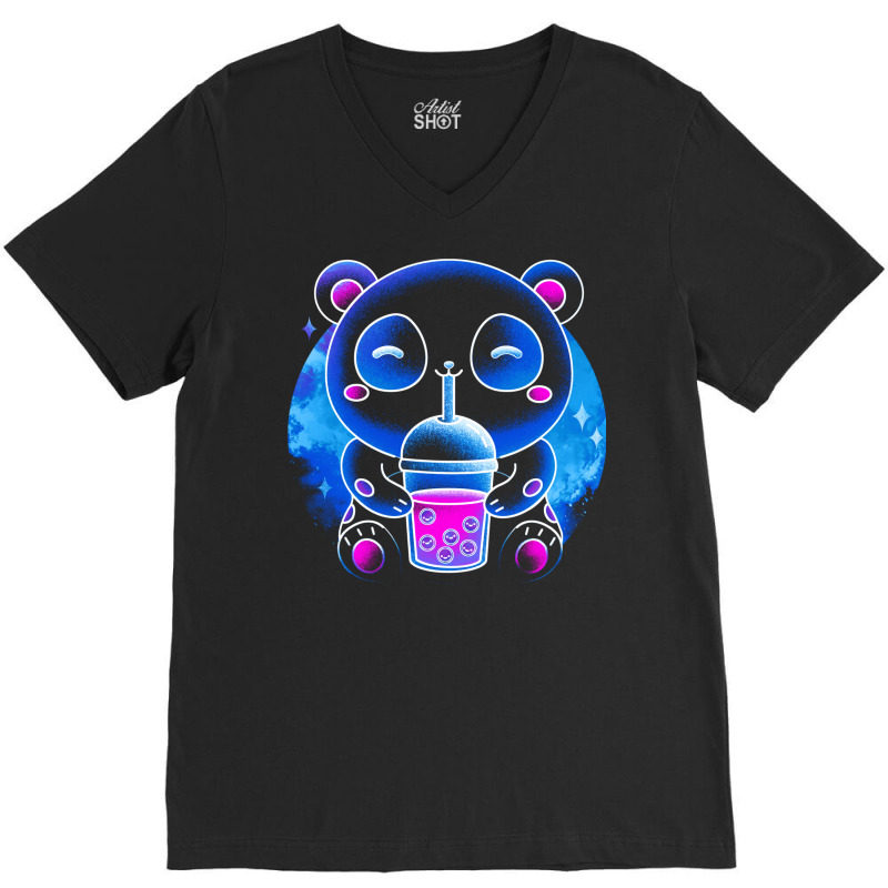 Soul Of The Bubble Tea Panda V-Neck Tee by roziercompe1 | Artistshot