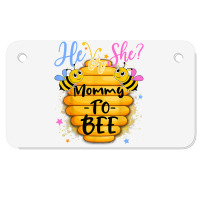 He Or She Mommy To Bee Gender Reveal Bee Lovers T Shirt Motorcycle License Plate | Artistshot