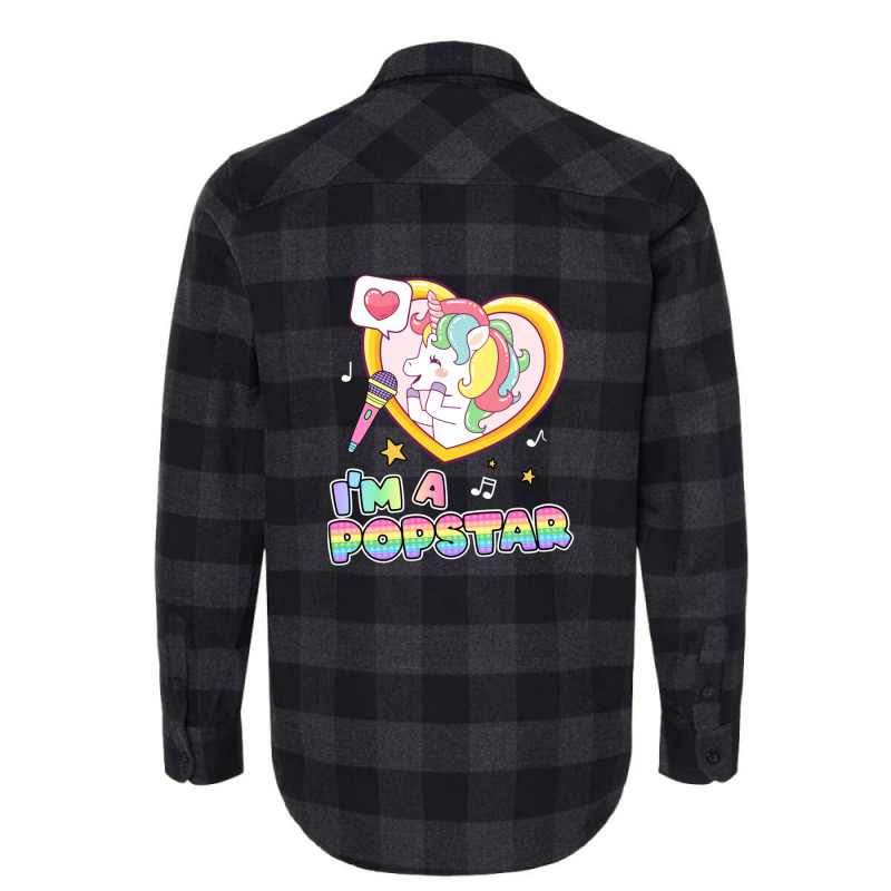 I'm A Popstar Happy Singing Unicorn Popstar Flannel Shirt by RickEWatson | Artistshot