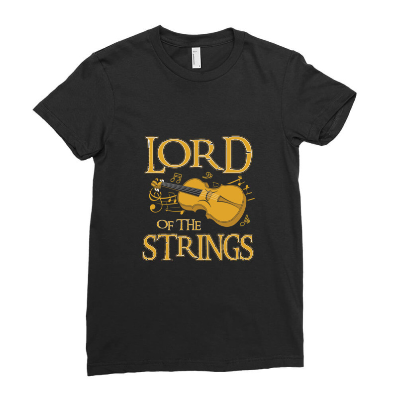 Lord Of The Strings Violin Ladies Fitted T-Shirt by JeffreyAlanSwanson | Artistshot