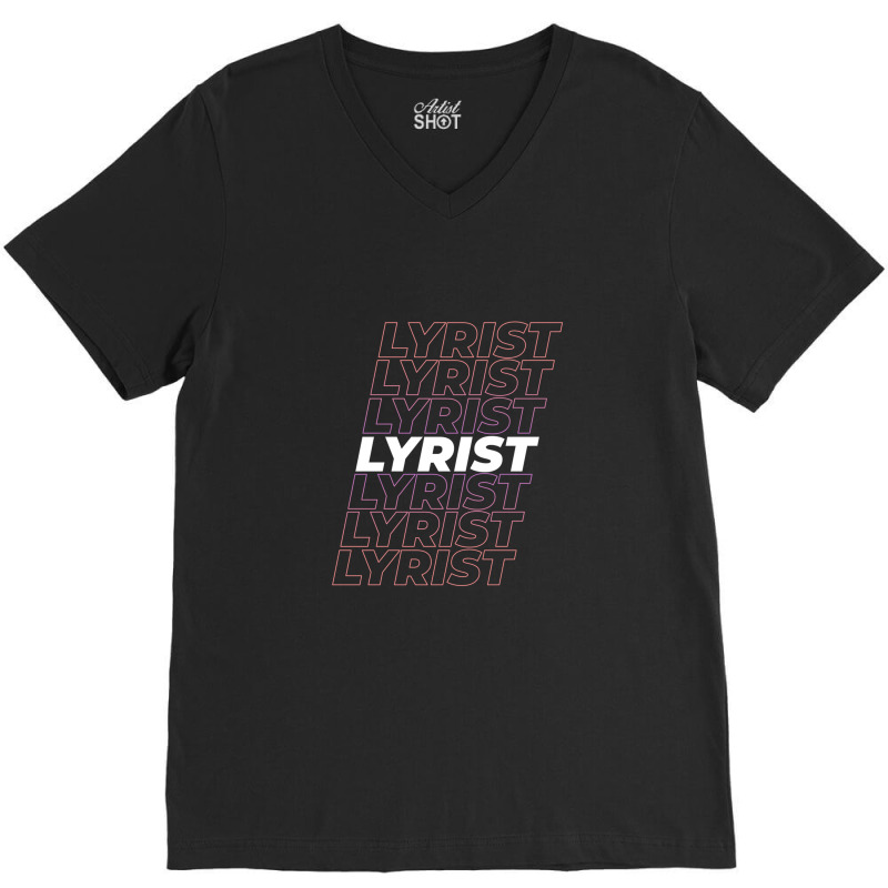 Lyrist Lyre Music Instrument V-Neck Tee by MiltonLane | Artistshot