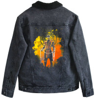 Soul Of The Fire Ninja Unisex Sherpa-lined Denim Jacket | Artistshot