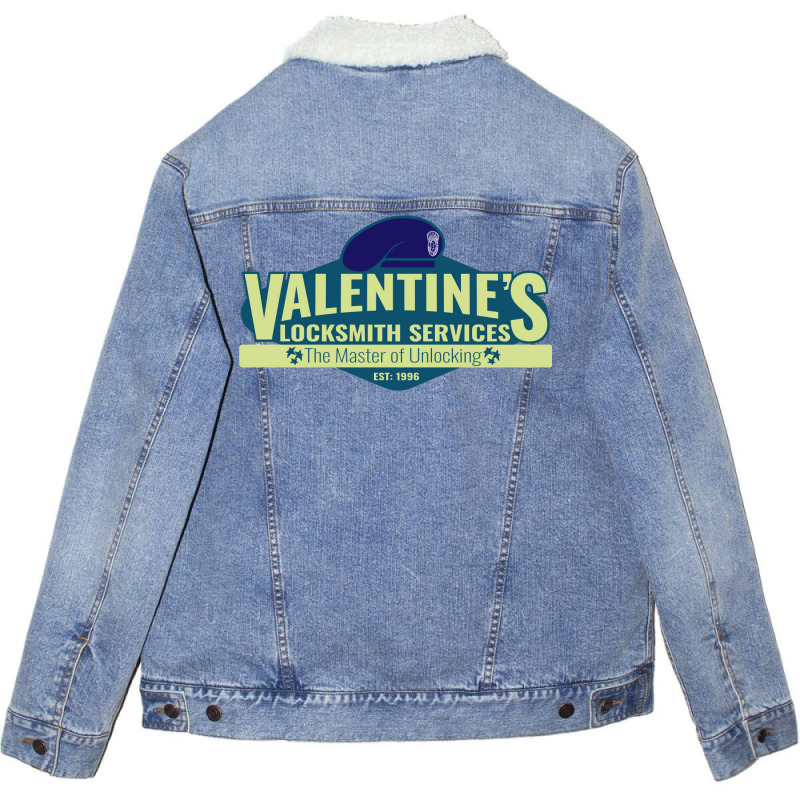 Valentine's Locksmith Services For The Master Of Unlocking Unisex Sherpa-lined Denim Jacket | Artistshot