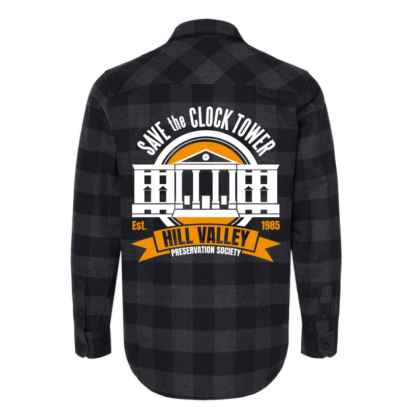 Back To The Future Save The Hill Valley Clock Tower Flannel Shirt | Artistshot