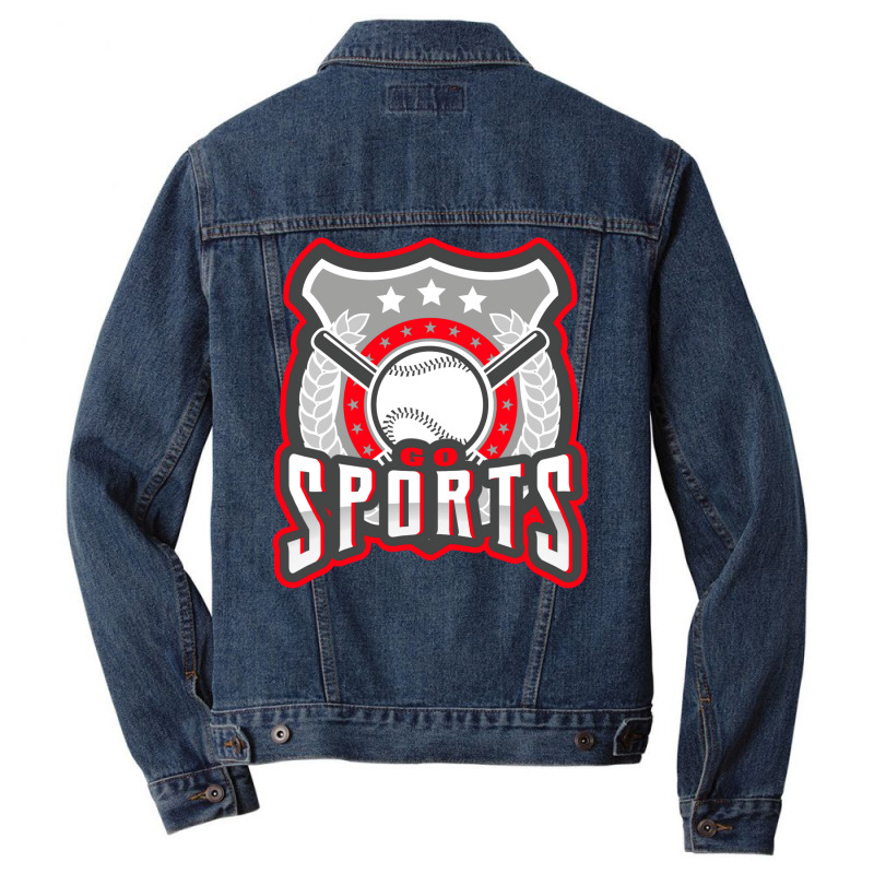 Go Sports   Baseball Fan Men Denim Jacket by osetekodzot | Artistshot