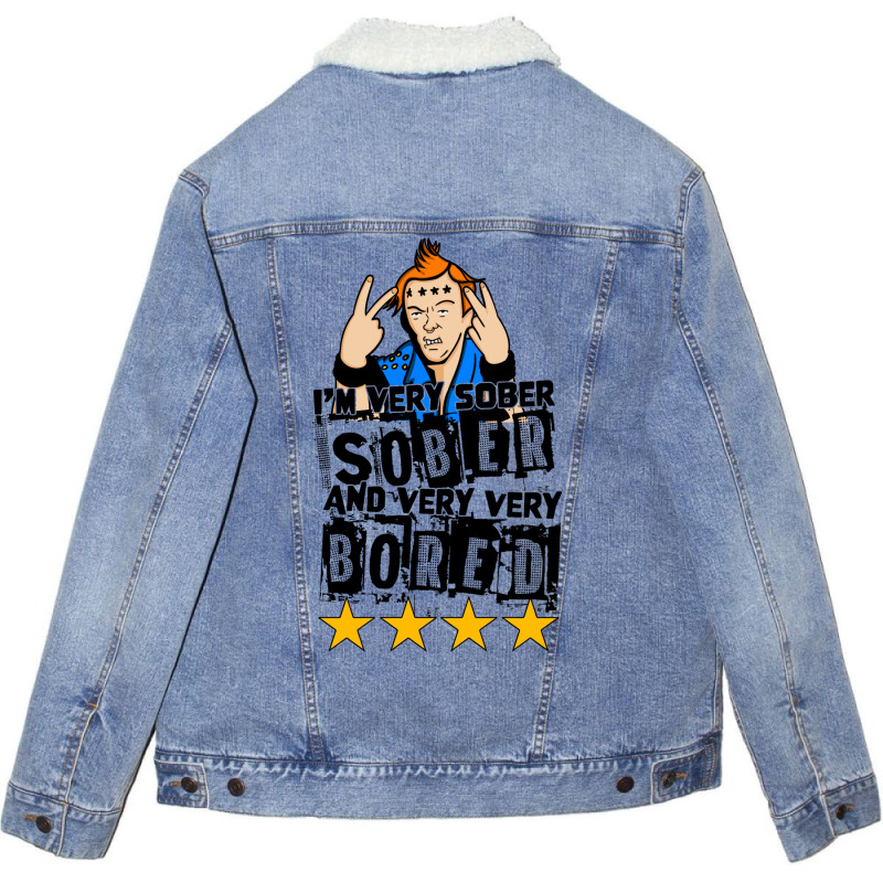 Vyvyan I'm Very Sober Unisex Sherpa-lined Denim Jacket | Artistshot