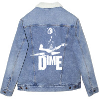 Dime   White Stencil Unisex Sherpa-lined Denim Jacket | Artistshot