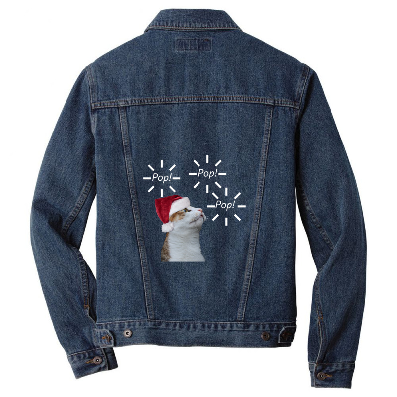 Pop Pop Pop Cat Men Denim Jacket | Artistshot