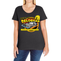 Doc E. Browns Time Travelling Delorean Ladies Curvy T-shirt | Artistshot