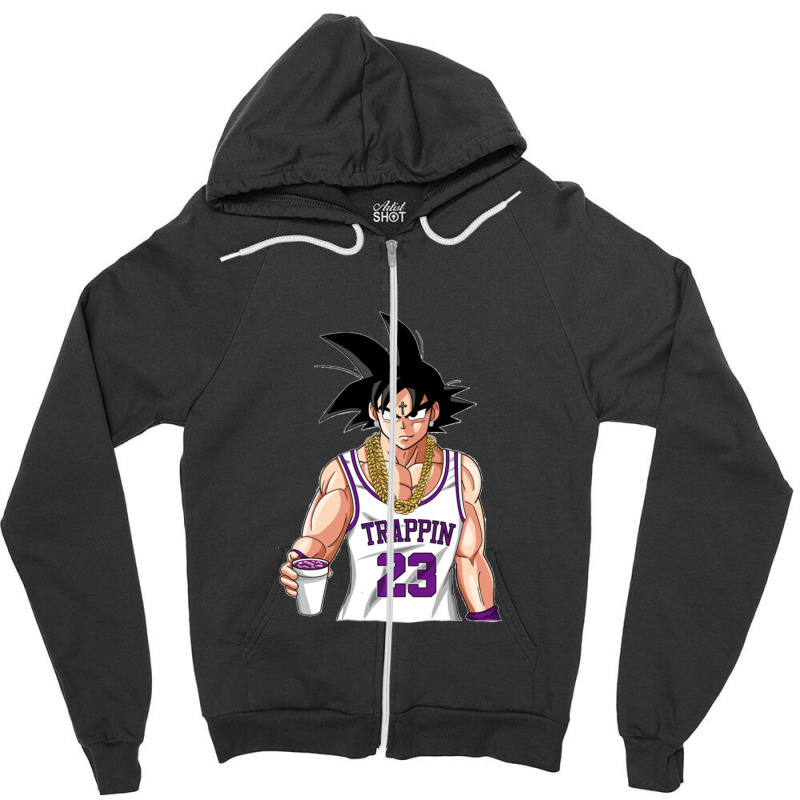 Trap Goku Zipper Hoodie | Artistshot