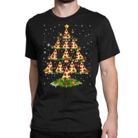 Womens Pizza Fast Food Lover Xmas Pizza Christmas Tree Vneck Classic T-shirt | Artistshot