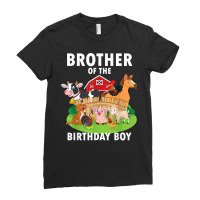 Brother Of The Birthday Boy Farm Animals Matching Farm Theme T Shirt Ladies Fitted T-shirt | Artistshot