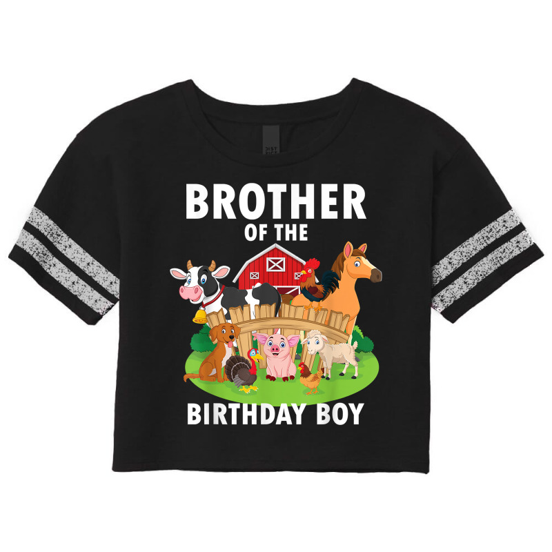 Brother Of The Birthday Boy Farm Animals Matching Farm Theme T Shirt Scorecard Crop Tee by benoirme | Artistshot