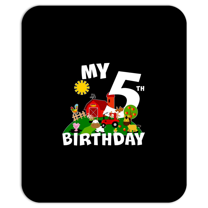 5 Year Old Farm My 5th Birthday Mousepad | Artistshot