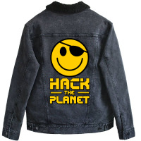 Hack The Planet Unisex Sherpa-lined Denim Jacket | Artistshot