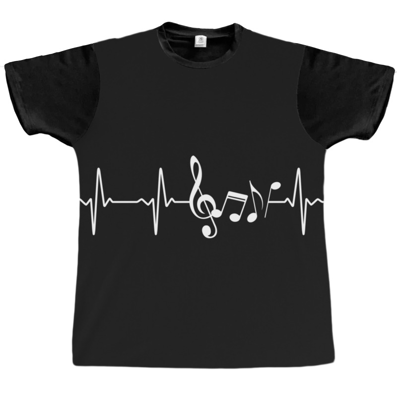 Music Note Heartbeat Classic Graphic T-shirt by CrystalLSchwartz | Artistshot