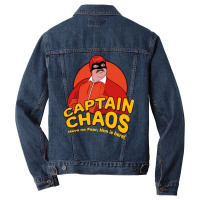 Have No Fear Him Is Here   Captain Chaos Men Denim Jacket | Artistshot