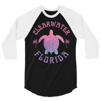 Clearwater Beach Florida Sea Turtle Summer Vacation Cute Pullover Hood 3/4 Sleeve Shirt | Artistshot