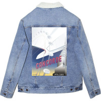 Concorde The Last Elegant Way To Travel By Air Unisex Sherpa-lined Denim Jacket | Artistshot