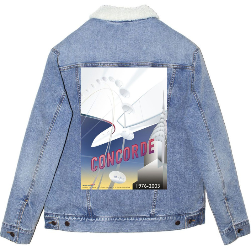 Concorde The Last Elegant Way To Travel By Air Unisex Sherpa-lined Denim Jacket | Artistshot