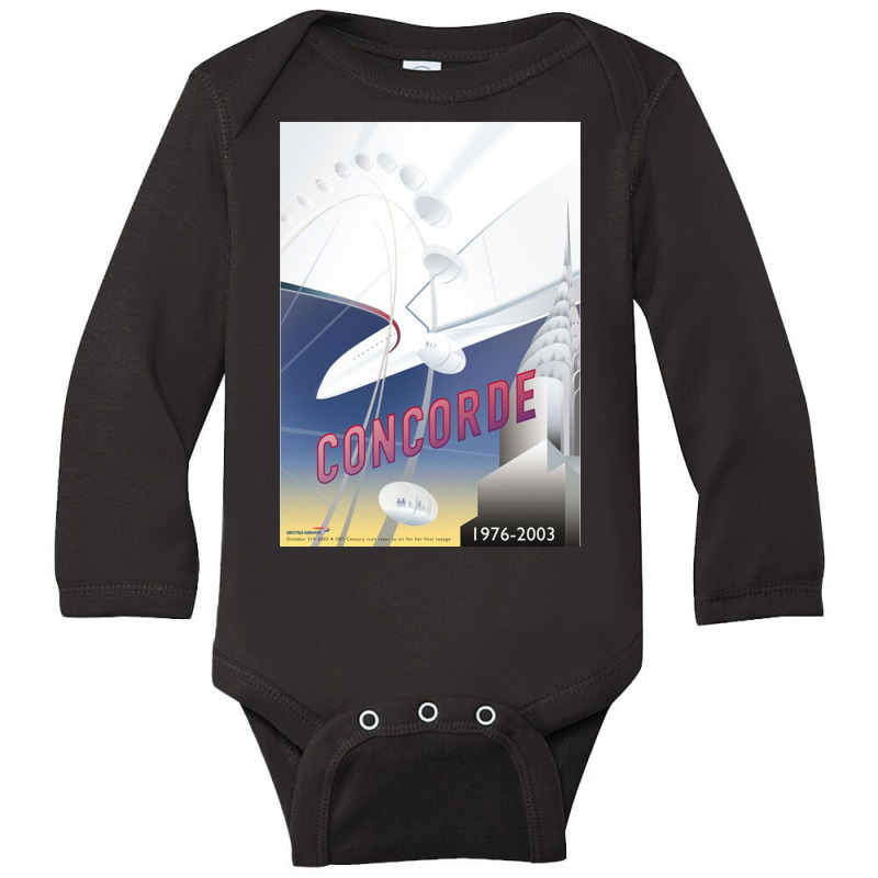 Concorde The Last Elegant Way To Travel By Air Long Sleeve Baby Bodysuit | Artistshot