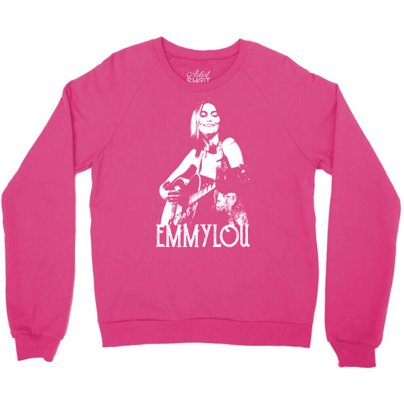 Emmylou   White Stencil Crewneck Sweatshirt | Artistshot