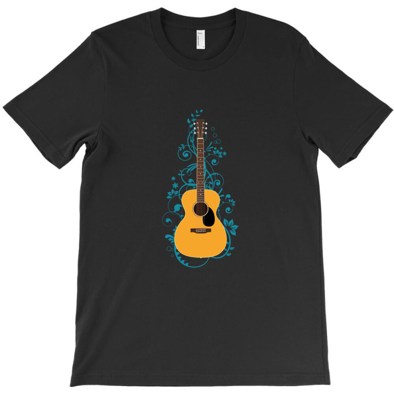 Natural Concert Acoustic Guitar Flowering Vines 1 T-shirt | Artistshot