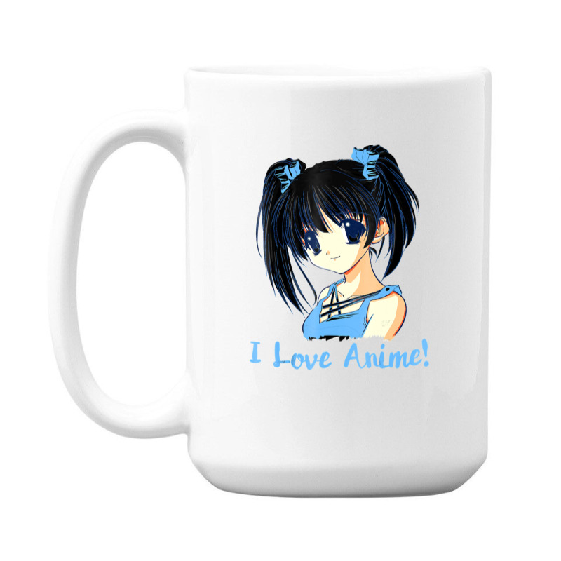 I Love Anime! Anime Girl 15 Oz Coffee Mug by FranklinTepper1 | Artistshot