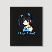 I Love Anime! Anime Girl Portrait Canvas Print | Artistshot