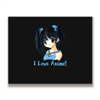 I Love Anime! Anime Girl Metal Print Horizontal | Artistshot