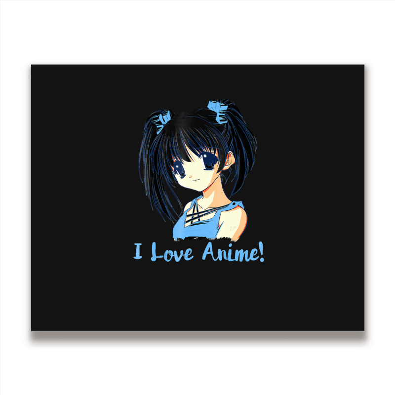 I Love Anime! Anime Girl Metal Print Horizontal by FranklinTepper1 | Artistshot