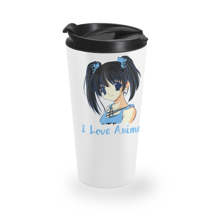 I Love Anime! Anime Girl Travel Mug by FranklinTepper1 | Artistshot