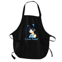 I Love Anime! Anime Girl Medium-length Apron | Artistshot