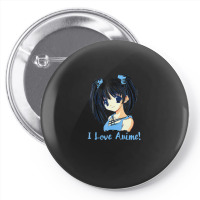 I Love Anime! Anime Girl Pin-back Button | Artistshot