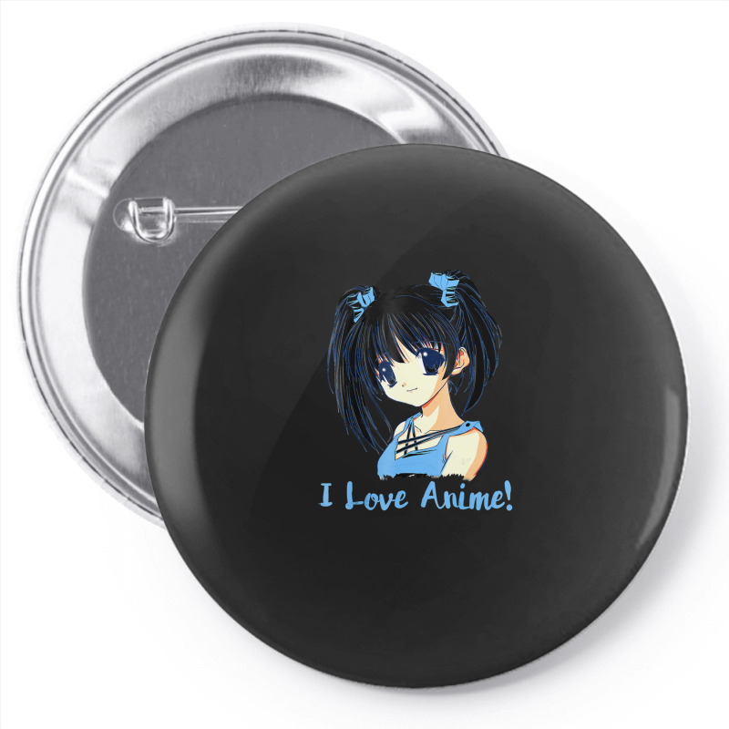 I Love Anime! Anime Girl Pin-back button by FranklinTepper1 | Artistshot