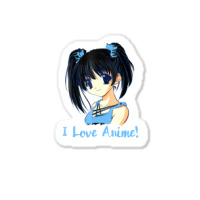 I Love Anime! Anime Girl Sticker | Artistshot