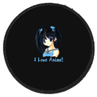 I Love Anime! Anime Girl Round Patch | Artistshot